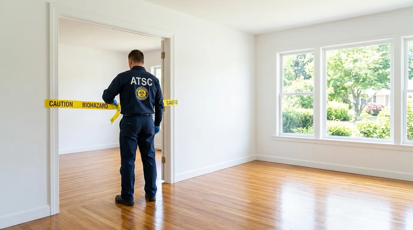 Certified biohazard cleanup crew performing Crime Scene Cleanup in Riverdale